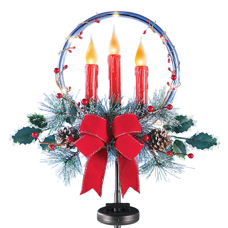 The Holiday Aisle® Flickering Candles Yard Garden stake & Reviews Wayfair